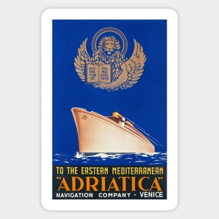 Vintage Travel Poster Italy Adriatica Sticker